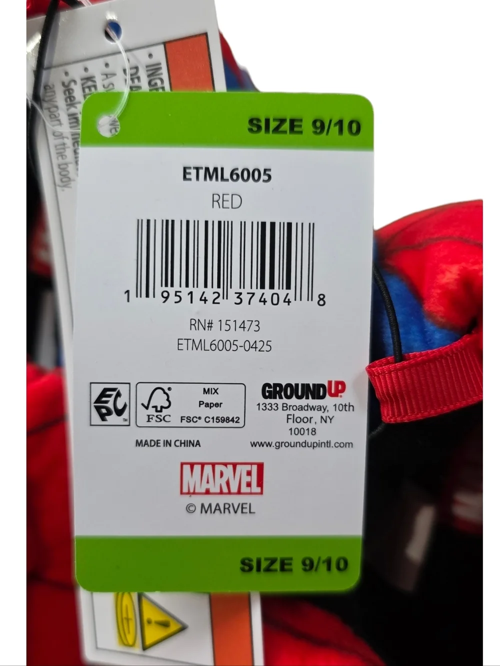 Marvel Spider-Man Light Up Plush Slippers Kids Size 9/10 New - Picture 6 of 7